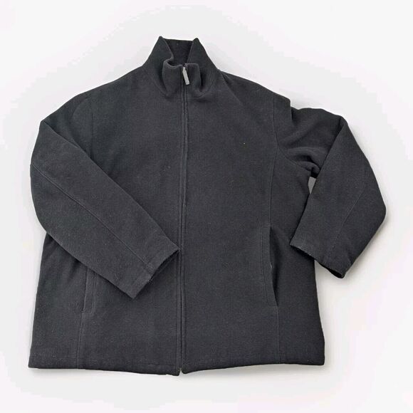 Perry Ellis Portfolio Men's Wool Blend Full Zip Mock Neck Black Winter Coat XL - Picture 1 of 8